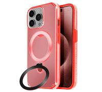 Avizar, Cover per iPhone 15 Pro Max - Anello supporto pieghevole, Rosso