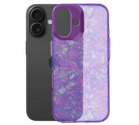 Avizar, Cover per iPhone 16 Plus flessibile anti-urto Tutti Frutti, Viola