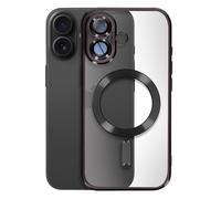Avizar, Cover per iPhone 16 Plus in silicone con bordo cromato