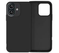 Avizar, Cover per iPhone 16 Plus semi-rigida soft-touch antimacchie, Nero