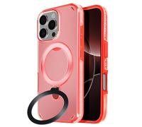Avizar, Cover per iPhone 16 Pro Max - Anello supporto pieghevole, Rosso