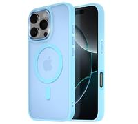 Avizar, Cover per iPhone 16 Pro Max Retro opaco smerigliato, Azzurro