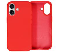 Avizar, Cover per iPhone 16 semi-rigida soft-touch antimacchie, Rosso