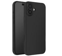 Avizar, Cover per iPhone 16 silicone flessibile design sottile e leggero, Nero