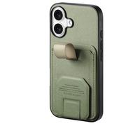 Avizar, Cover per iPhone 17 Effetto Tessuto con Supporto e Porta Carte, Verde