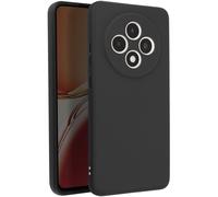 Avizar, Cover per Oppo Reno 12F e 12FS silicone flessibile opaca, Nero