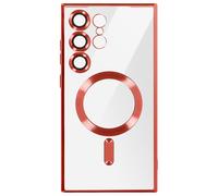 Avizar, Cover per S24 Ultra in silicone bordo cromato, Rosso