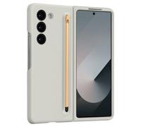Avizar Cover per Samsung Galaxy Z Fold6 soft-touch con pennino da touchscreen, Grigio chiaro