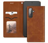 Avizar, Cover Portafoglio per Galaxy A56 con Supporto Video, Marrone