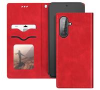 Avizar Cover Portafoglio per Samsung Galaxy A56 con Supporto Video, Rosso