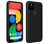 Avizar, Cover silicone per Google Pixel 5 semi-rigida opaca soft touch, Nero
