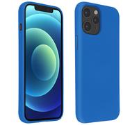 Avizar, Cover silicone per iPhone 12 Pro Max semi-rigida opaca soft touch, Blu