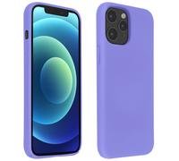 Avizar, Cover silicone per iPhone 12 Pro Max semi-rigida opaca soft touch, Viola