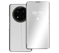 Avizar Cover Specchio a Libro per Honor Magic 7 Lite con Supporto, Argento