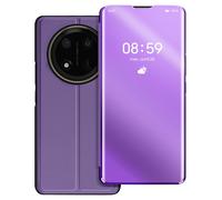 Avizar Cover Specchio a Libro per Honor Magic 7 Lite con Supporto, Viola