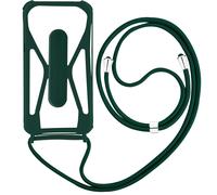 Cover Universale Smartphone con Cordino, Angoli Bumper e Cavalletto Verde Scuro