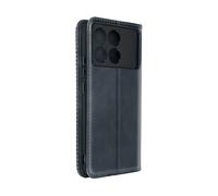 AVIZAR Crossweave Portafoglio CUSTODIA per Xiaomi Poco X6 Pro, Blu notte