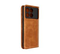 AVIZAR Crossweave Portafoglio CUSTODIA per Xiaomi Poco X6 Pro, Camel