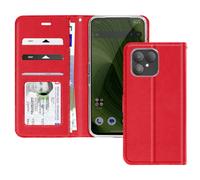 Avizar Custodia a Flip per Fairphone 6 con Portacarte Integrato Supporto Video, Rosso