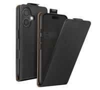 Avizar, Custodia a Flip Verticale Magnetica per iPhone 16 con Porta-carte, Nero