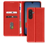 Avizar Custodia a portafoglio Chesterfield per Samsung Galaxy A17 in pelle con supporto, Rosso