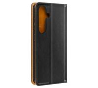Avizar Custodia a portafoglio per Galaxy S24 Plus / S25 Plus in vera pelle, Nero