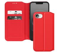 Avizar Custodia a portafoglio per iPhone 16e con porta carte e supporto video, Rosso