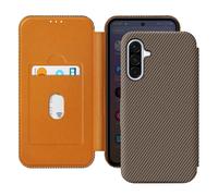 Avizar Cover a libro per Samsung Galaxy A56 Coperchio della carta anti-RFID, Marrone