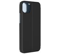 Avizar, Custodia Clear View per iPhone 15 Plus effetto specchio supporto, Nero