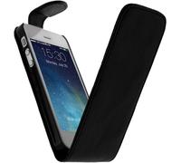 Avizar, Custodia con Flip Verticale per iPhone 5 / 5S / SE 2016, Nero