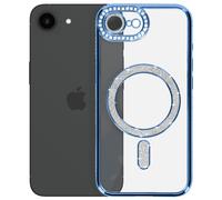 Avizar, Custodia Diamante iPhone 16e Bordo Strass, Blu
