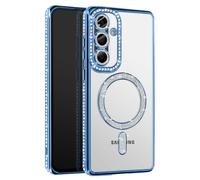 Avizar, Custodia Diamante per Galaxy A56 Bordo Strass, Blu