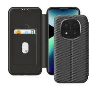 Avizar, Custodia effetto carbonio per Redmi Note 14 Pro con portacarte, Nero