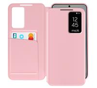 Avizar, Custodia finestra per Galaxy S25 con porta carte, Rosa