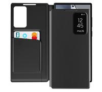 Avizar Custodia finestra per Samsung Galaxy S24 Ultra con porta carte, Nero