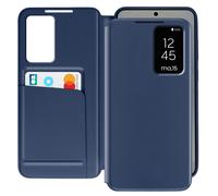 Avizar Custodia finestra per Samsung Galaxy S25 con porta carte, Blu scuro