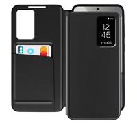 Avizar Custodia finestra per Samsung Galaxy S25 e S24 con porta carte, Nero
