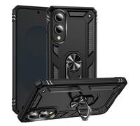 Avizar, Custodia ibrida per Galaxy S25 Edge con supporto magnetico, Nero