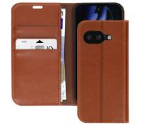 Avizar Custodia in pelle per Google Pixel 9a portafoglio e porta video, Marrone chiaro