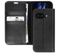 Avizar Custodia in pelle per Google Pixel 9a portafoglio e porta video, Nero