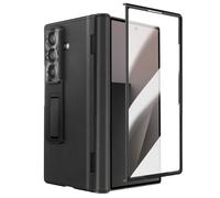 Avizar Custodia integrale per Samsung Galaxy Z Fold 7 con vetro temperato e cavalletto, Nero