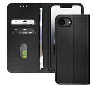 Avizar Custodia iPhone 16e con patta, portafoglio e supporto video, Nero