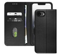 Avizar Custodia iPhone 16e con patta, portafoglio e supporto video, Nero