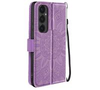 Avizar, Custodia mandala fiori per Galaxy S24 FE portacarte cordino