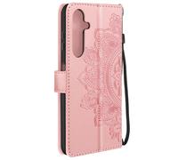 Avizar, Custodia mandala floreale per A25 5G portafoglio cordino, Rosa