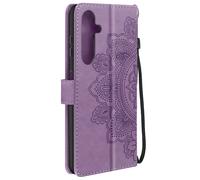 Avizar, Custodia mandala floreale per A25 5G portafoglio cordino, Viola