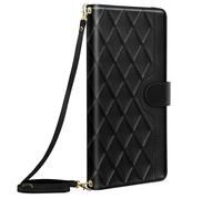 Avizar Custodia per Samsung Galaxy A16 Portafoglio Motivo rombo, Nero
