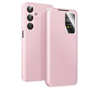 Avizar, Custodia per Galaxy A17 con Finestra Smart View e Porta Carte, Rosa