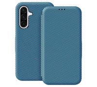 Avizar, Custodia per Galaxy A37 Effetto Carbonio con Porta Carte Anti RFID, Blu