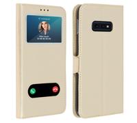 Avizar, Custodia per Galaxy S10e Sportellino 2x Finestre Cover Silicone